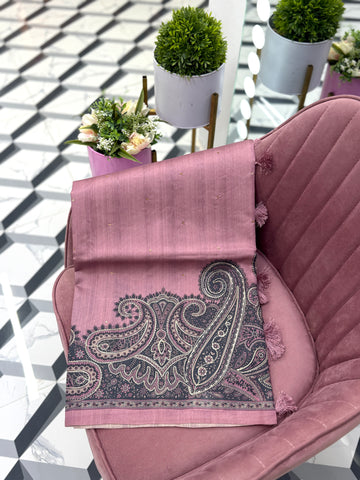 Premium Onion Pink Tussar Saree