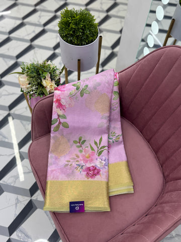 Pink Silk Kota Saree