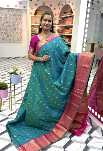 Sea blue Semi Gadwal