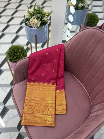 Pinkish Red Semi Gadwal