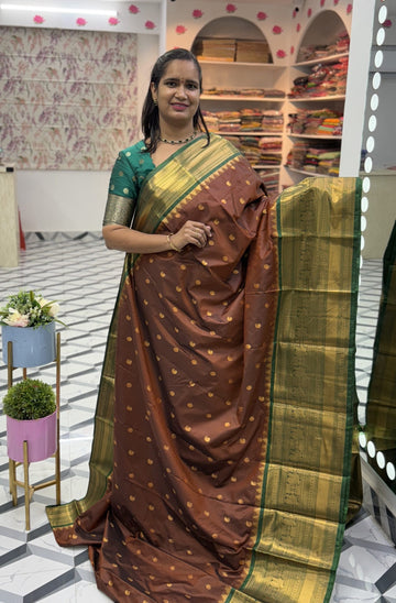 Chocolate Brown Semi Gadwal