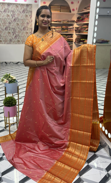 Peach Orange Semi Gadwal