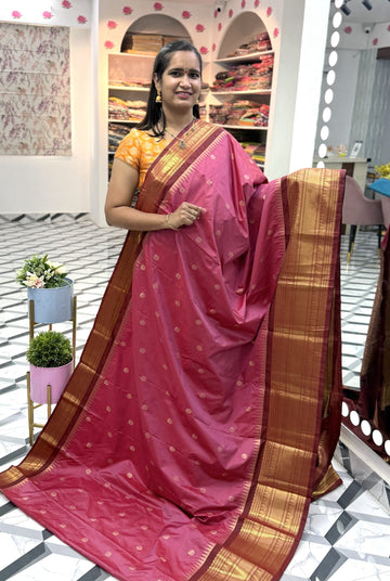 Dark Peach Semi Gadwal