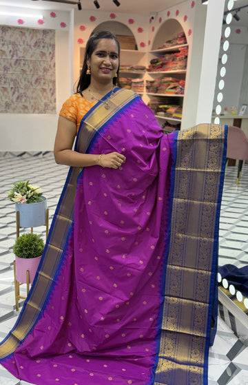 Purple Blue Semi Gadwal