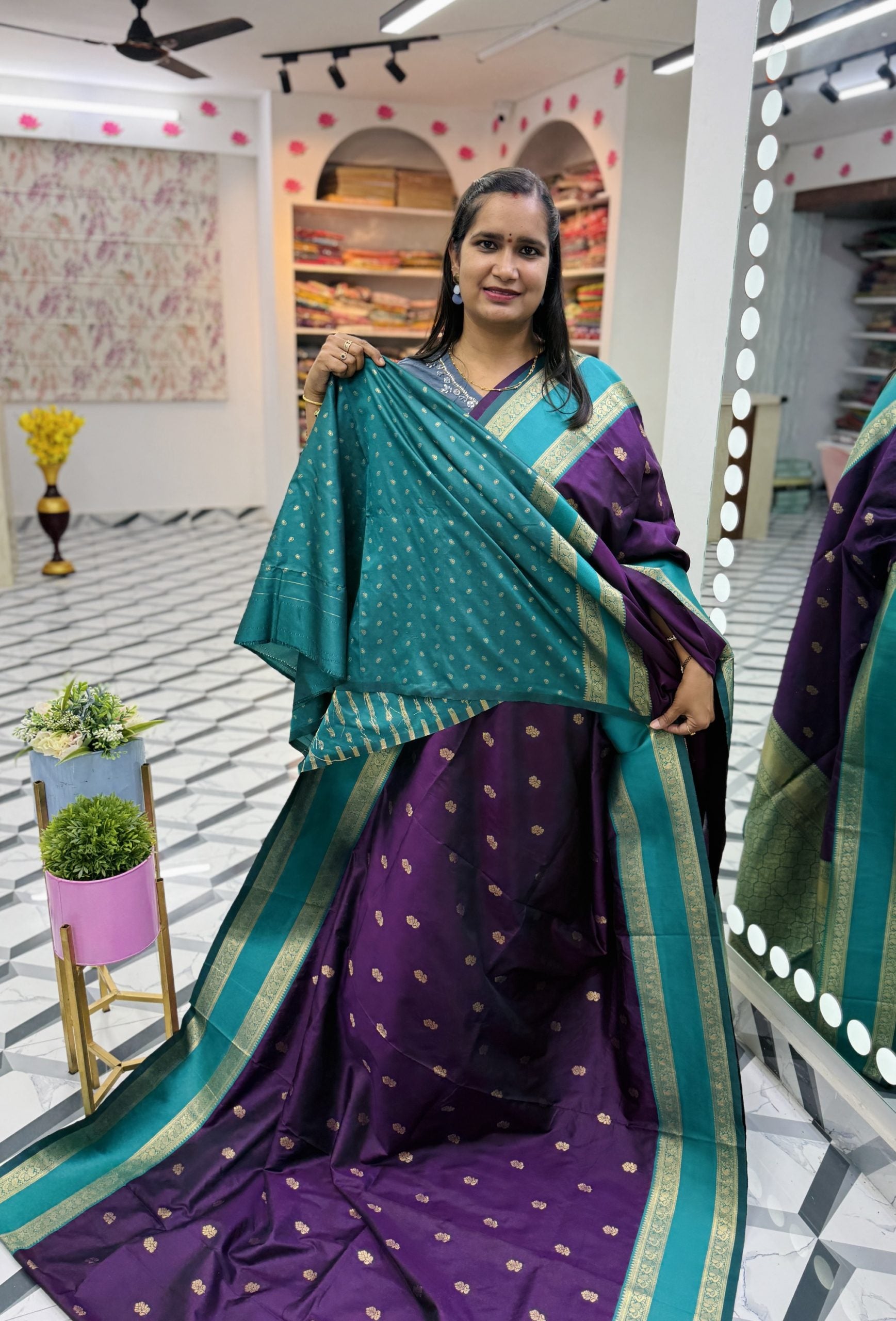 Dark Purple Soft Pattu Saree