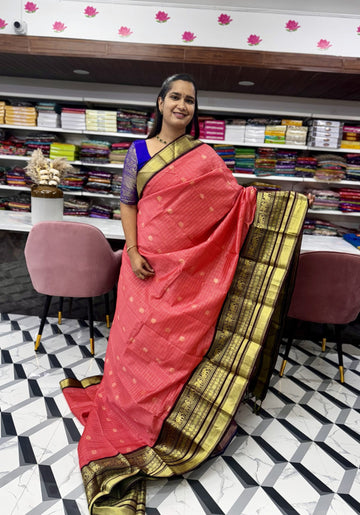 Red Mangalagiri Saree