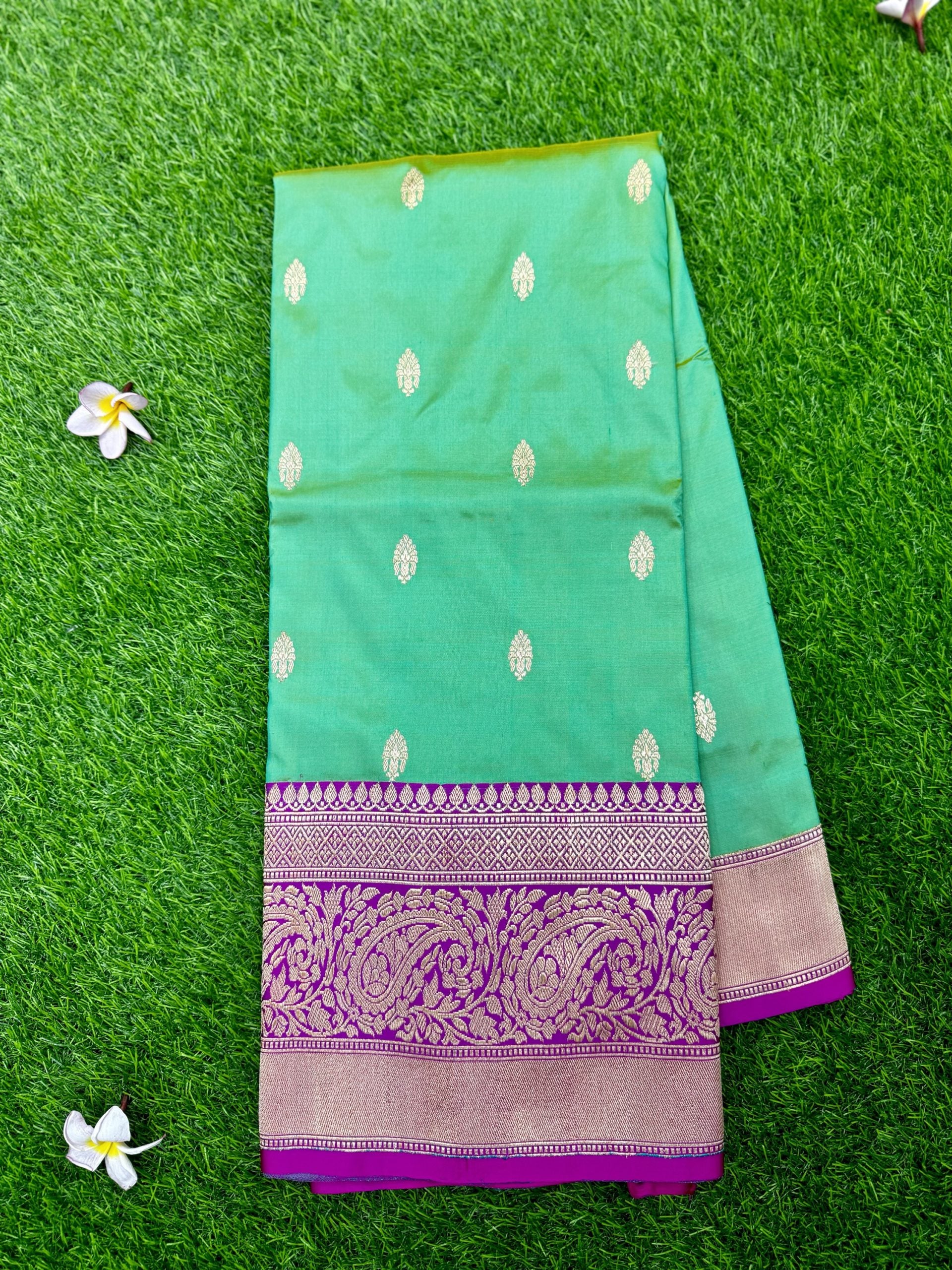 Green Pure Katan Banaras Saree