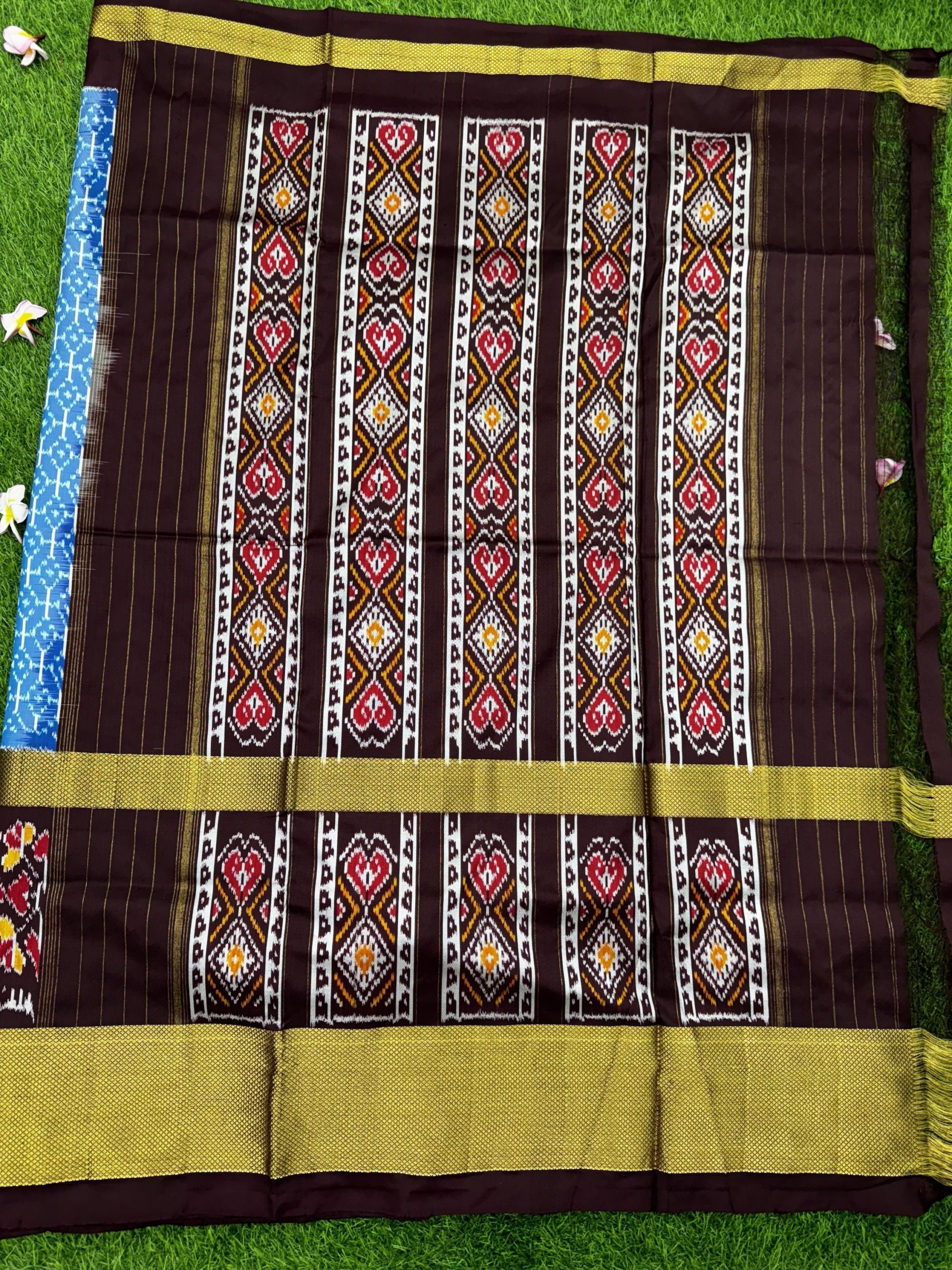 Blue Pure Handloom Ikkat Patola Saree