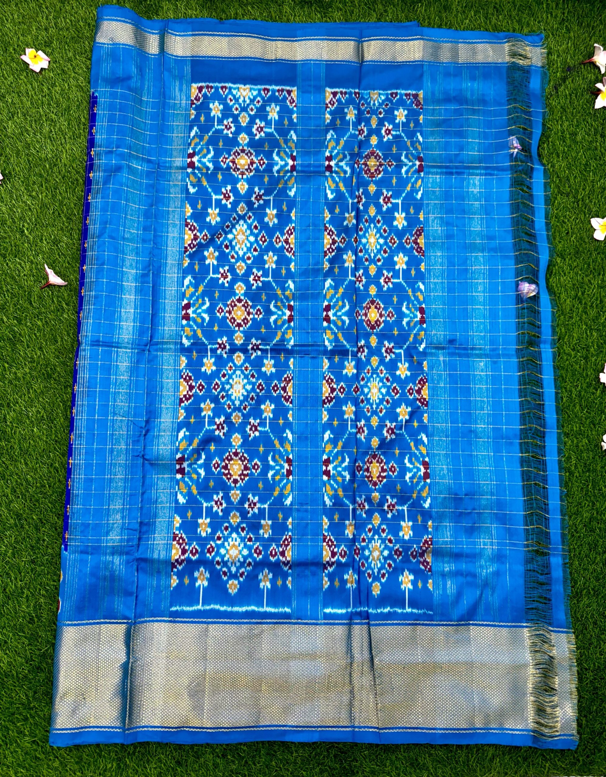 Blue Pure Handloom Ikkat Patola Saree