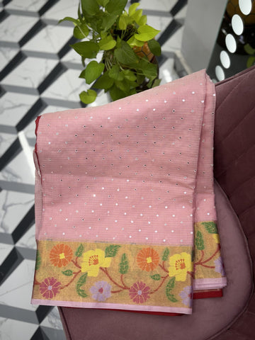 Pink Kota Saree