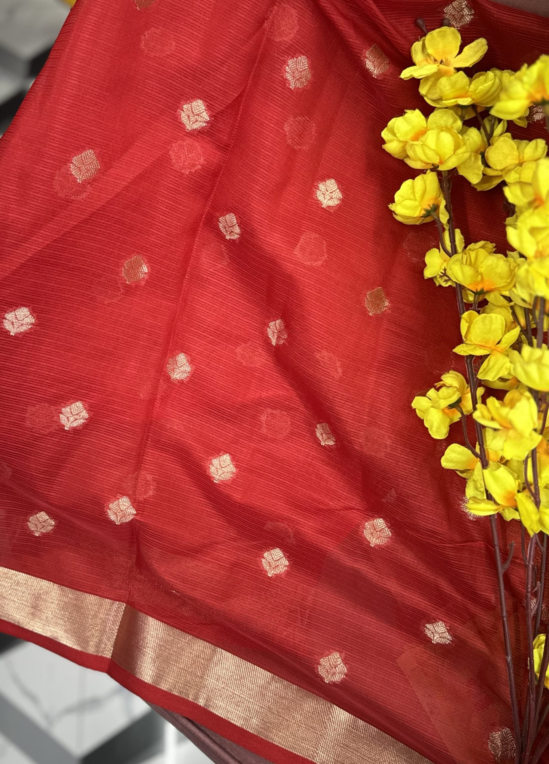 Lavender Kota Saree
