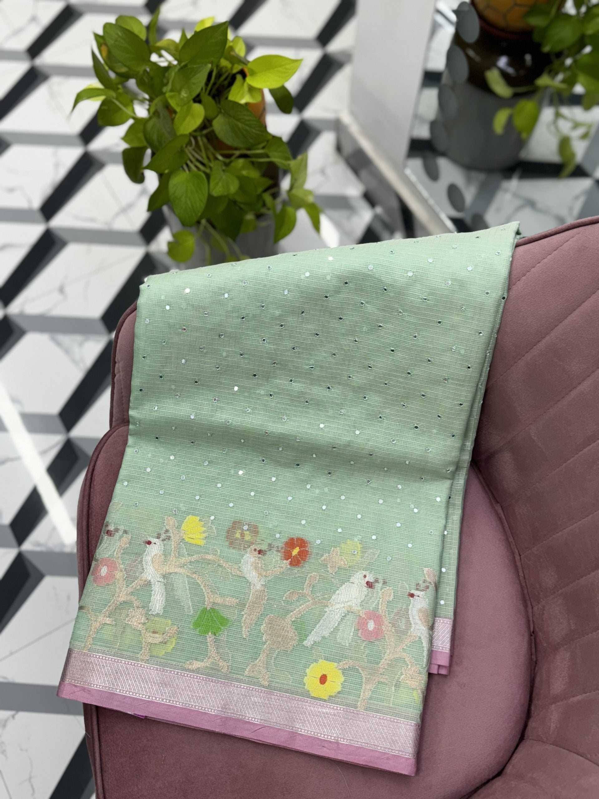 Sea Green Kota Pythani