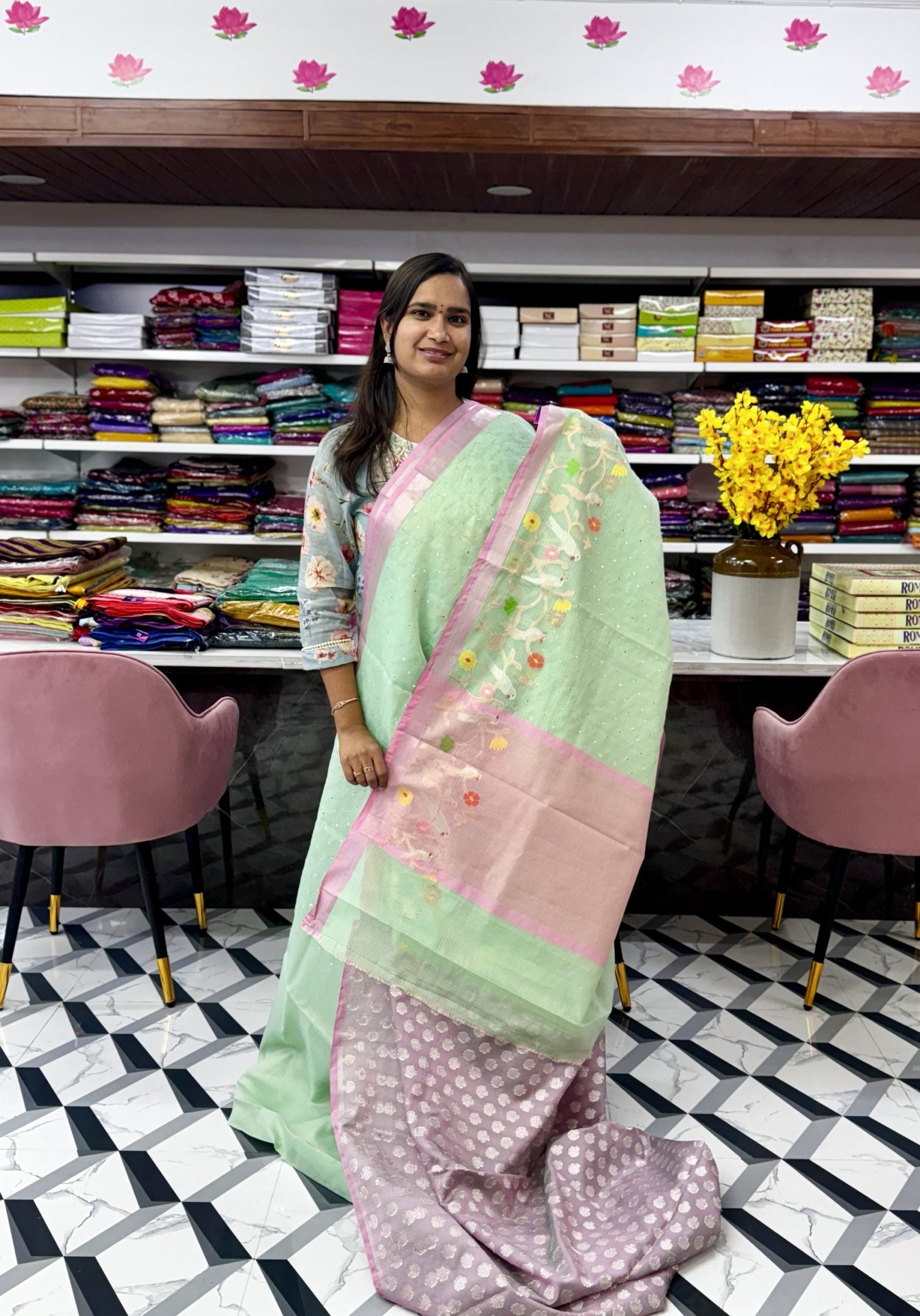 Sea Green Kota Pythani