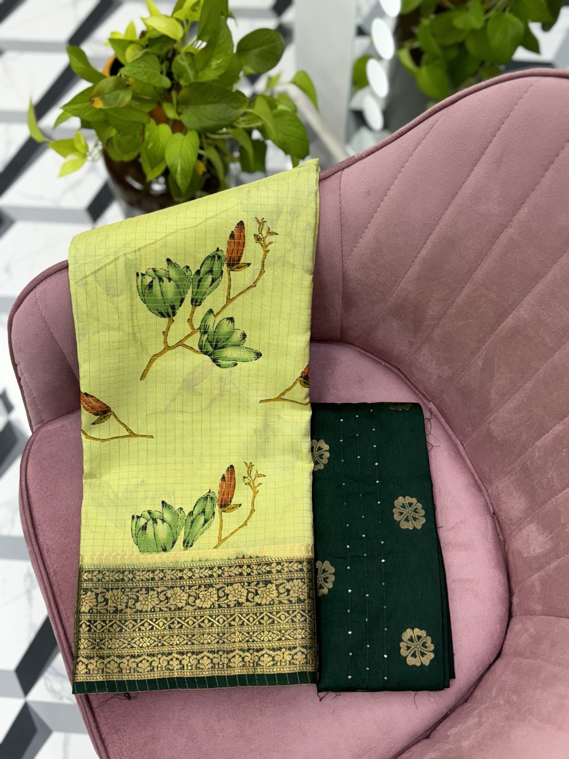 Green Mysore Silk Saree