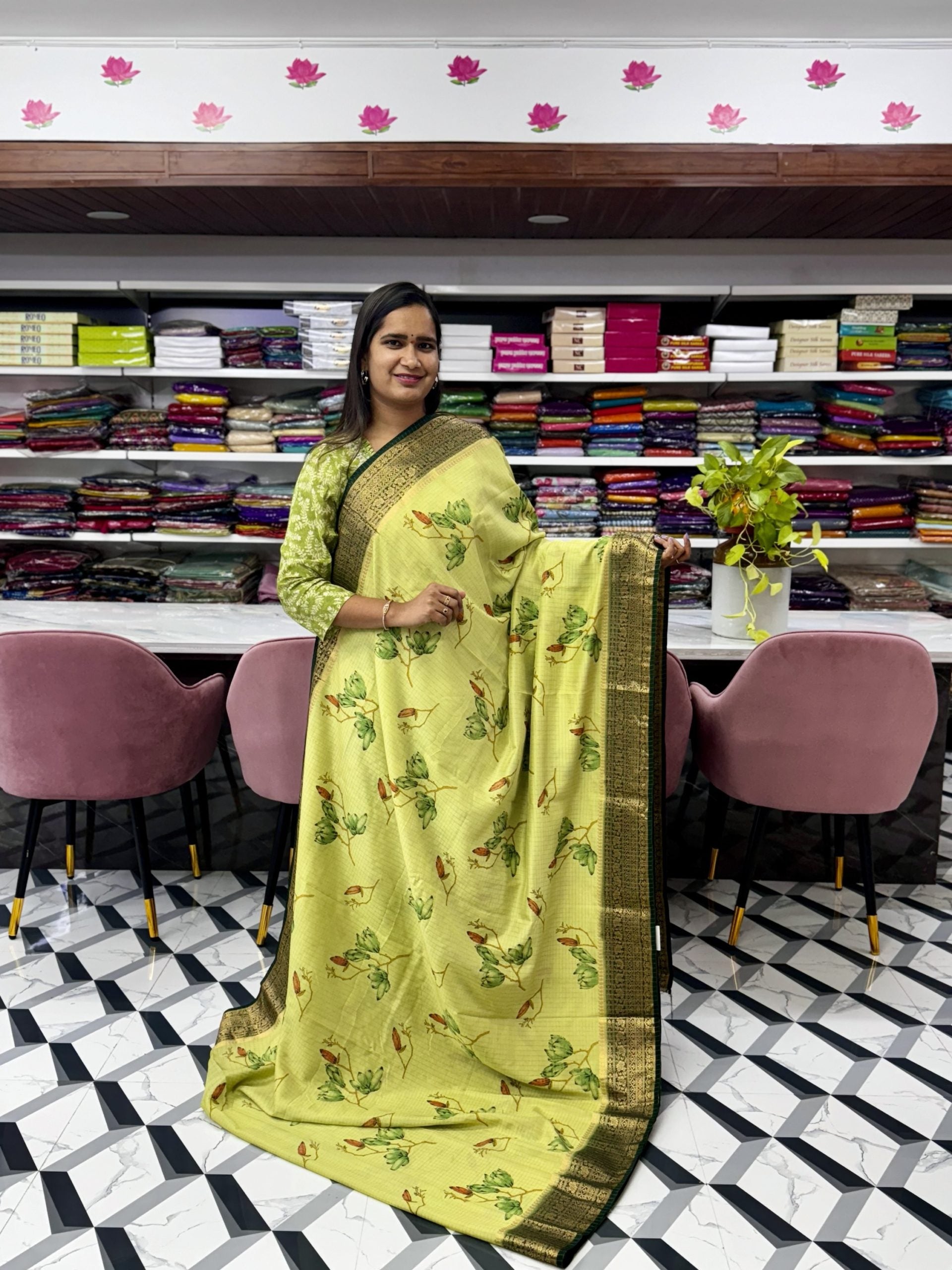 Green Mysore Silk Saree