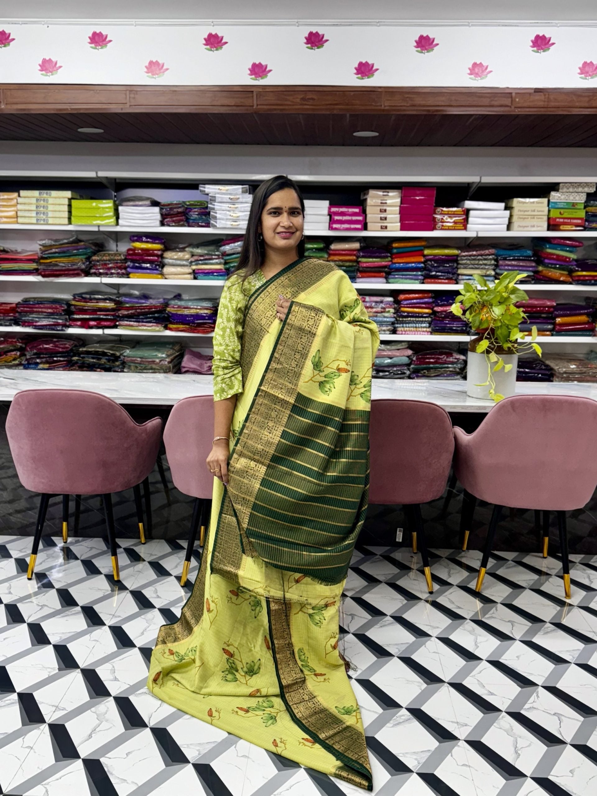 Green Mysore Silk Saree