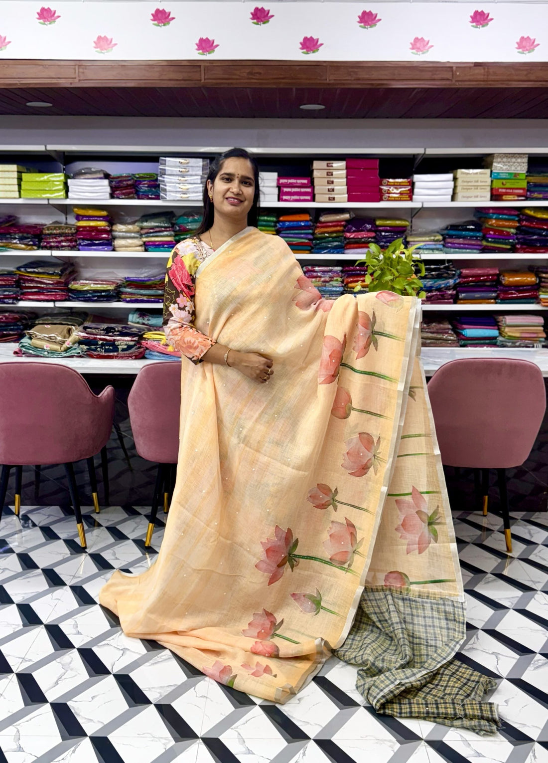 Yellow Premium Fancy Kota Saree