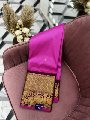 Pink Semi Gadwal Saree