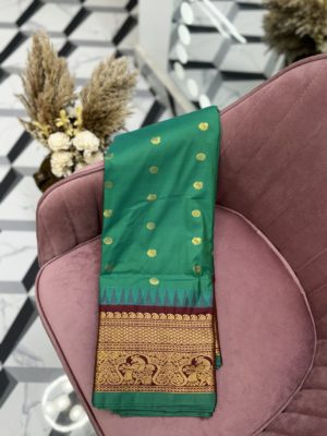 Green Semi Gadwal Saree