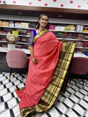Red Mangalagiri Saree