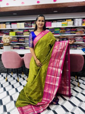 Green Mangalagiri Saree