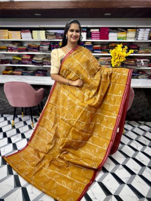 Yellow Fancy Chanderi Saree