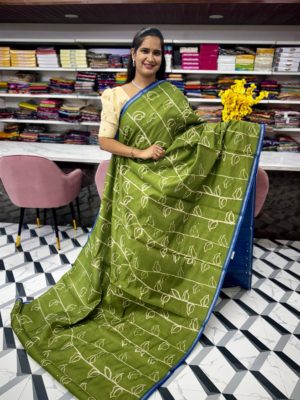 Green Fancy Chanderi Saree