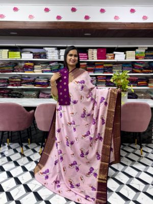 Purple Mysore Silk Saree