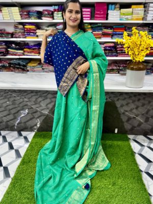 SeaGreen Dola Silk Saree