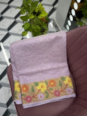 Lavender Kota Saree
