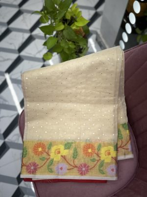 Cream Kota Saree
