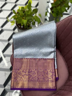 Blue Semi Kanchi Saree