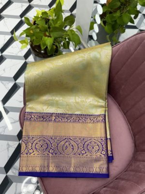 Pista Green Semi Kanchi Saree