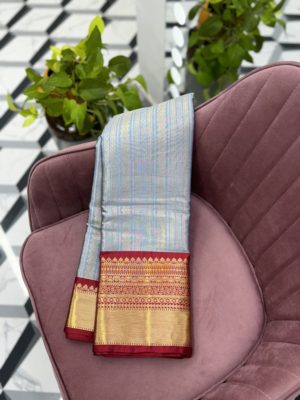 Blue Fancy Pattu Saree