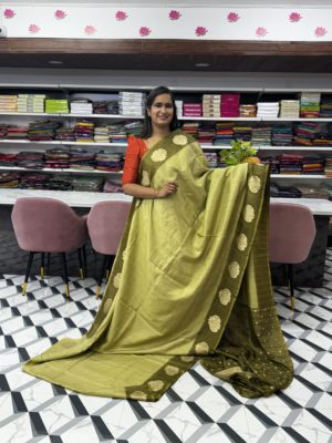 Green Munga Silk Saree