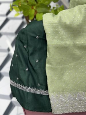 Green Fancy Crush Saree
