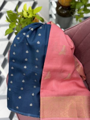 Peach Soft Tussar Saree