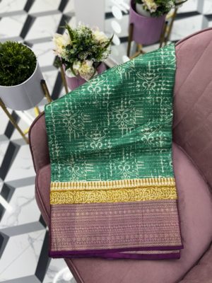 Green Premium Tussar Saree