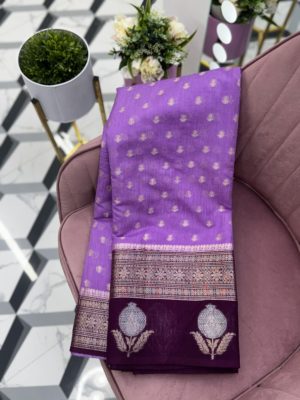 Lavender Fancy Banaras Saree