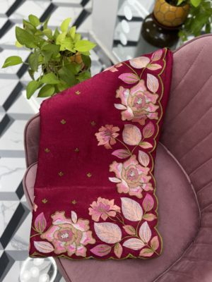 Pink Crush Glass Tissue Saree