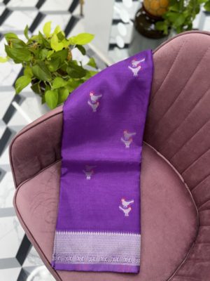 Lavender Premium Organza Saree