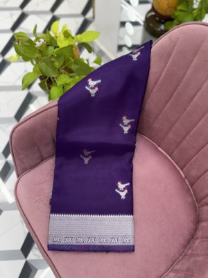 Purple Premium Organza Saree