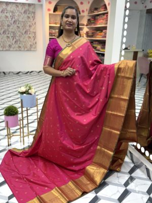 Pink Semi Gadwal Saree