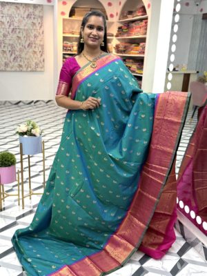 Sea blue Semi Gadwal