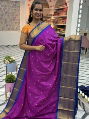 Purple Blue Semi Gadwal