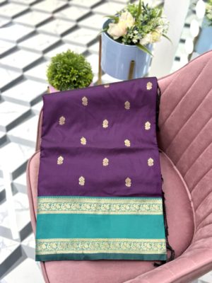 Dark Purple Soft Pattu Saree