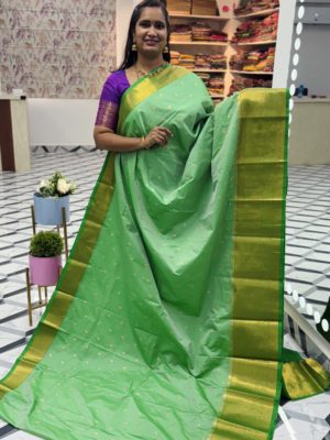 Green Semi Gadwal Saree