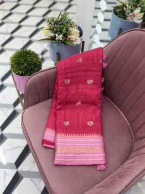Pink Russian Georgette Saree